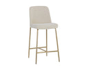 Antique Brass Bergen Ivory Counter Stool Zeke by Matho Sun