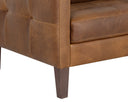 Cognac Leather Sofa Karmelo by Matho Sun, view 4