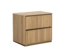 Small Rustic Oak Nightstand Kalla by Matho Sun, view 2