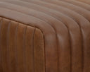 Rectangular Lucia Tobacco Leather Ottoman Lewin by Matho Sun, view 3