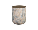 Marble Look Antique Brass End Table Diaz by Matho Sun, view 2