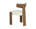 Warm Brown Geralt Linen Dining Chairs set of 2 Horton by Matho Sun, view 4