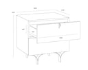 Small Cream Nightstand Celine by Matho Sun, view 8