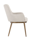 Beige Linen Dining Armchair Franklin by Matho Sun, view 2