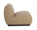 Sahara Sand Leather Lounge Chair Blaise Swivel by Matho Sun, view 3