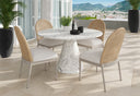 Marble Look White 47" Dining Table Shelburne by Matho Sun, view 2