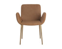 Milliken Cognac Dining Armchair Lucano by Matho Sun, view 2