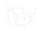 Hailey Moon Lounge Chair Ismo Swivel by Matho Sun, view 6