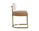 Napa Cognac / Rhea Light Barley Dining Chair Larissa by Matho Sun, view 3