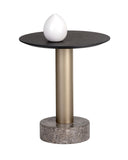 Gold Grey Marble / Charcoal Grey End Table Monaco by Matho Sun
