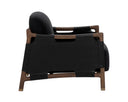 Antique Brown Abbington Black / Onyx Leather Lounge Chair Calloway by Matho Sun, view 3