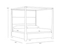 King Zenith Taupe Grey Bed Danette Canopy by Matho Sun, view 6