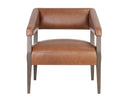 Shalimar Tobacco Leather Lounge Chair Carlyle by Matho Sun, view 2