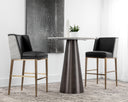 Antique Brass Cantina Black / Vera White Pepper Barstool Joplin by Matho Sun, view 5