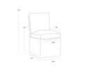 Effie Linen Dining Chair Glenrose Wheeled by Matho Sun, view 8