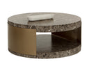 Marble Look Dark Emperador Coffee Table Cavette by Matho Sun