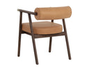 Antique Brown Sahara Camel Leather Dining Armchair Sova by Matho Sun, view 4