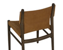 Nubuck Caramel Leather Dining Chair Argus by Matho Sun, view 5