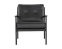 Black Black Leather Lounge Chair Gilmore by Matho Sun, view 2