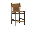 Nubuck Caramel Leather Counter Stool Argus by Matho Sun