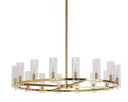 Large Brass Chandelier Clarabelle by Matho Sun, view 3