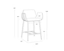 Milliken Cognac Counter Stool Lucano by Matho Sun, view 8