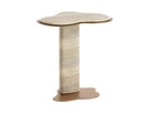 Travertine Look Dune End Table Isola by Matho Sun, view 2