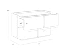 Large Cognac Nightstand Jamille by Matho Sun, view 8