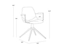 Abbington Black / Bravo Black Dining Armchair Cassius Swivel by Matho Sun, view 8