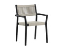 Charcoal Dining Armchairs set of 2 Kavala Stackable by Matho Sun