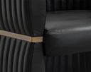 Vintage Black Night Leather Lounge Chair Tryor by Matho Sun, view 5