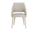 Linea Light Grey Leather Dining Armchair Galen by Matho Sun, view 2