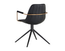 Abbington Black / Bravo Black Dining Armchair Cassius Swivel by Matho Sun, view 3