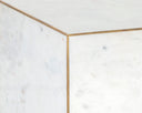 White Marble End Table Daines by Matho Sun, view 5