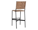 Suede Light Tan Leather Barstool Omari by Matho Sun, view 3