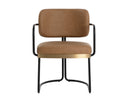Milliken Cognac Dining Armchair Jalen by Matho Sun, view 2
