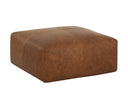 Cognac Leather Ottoman Elio by Matho Sun