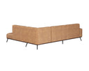 Raf Camel Leather Sofa Chaise Brandi by Matho Sun, view 4