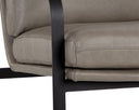 Missouri Stone Leather Lounge Chair Sterling by Matho Sun, view 6