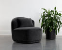 Shadow Grey Chair Soraya Swivel Armless by Matho Sun, view 5