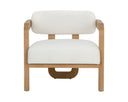 Rustic Oak Heather Ivory Tweed Lounge Chair Madrone by Matho Sun, view 2
