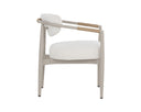 Greige Louis Cream Dining Armchair Marita by Matho Sun, view 5