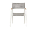 White Dining Armchairs set of 2 Nava Stackable by Matho Sun, view 2