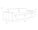 Dark Brown Tuscany Cognac Leather Sofa Anakin by Matho Sun, view 7