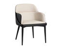 Dillon Cream / Dillon Black Dining Armchair Hagan by Matho Sun