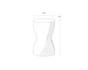 Marble Look White End Table Cara by Matho Sun, view 5