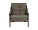 Brown Ludlow Dark Olive Leather Lounge Chair Rafferty by Matho Sun, view 2