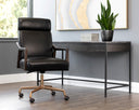 Brown Cortina Black Leather Office Chair Collin by Matho Sun, view 5