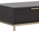 Large Gold Charcoal Grey Nightstand Rebel by Matho Sun, view 5