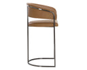 Gunmetal Milliken Cognac Barstool Marris by Matho Sun, view 3